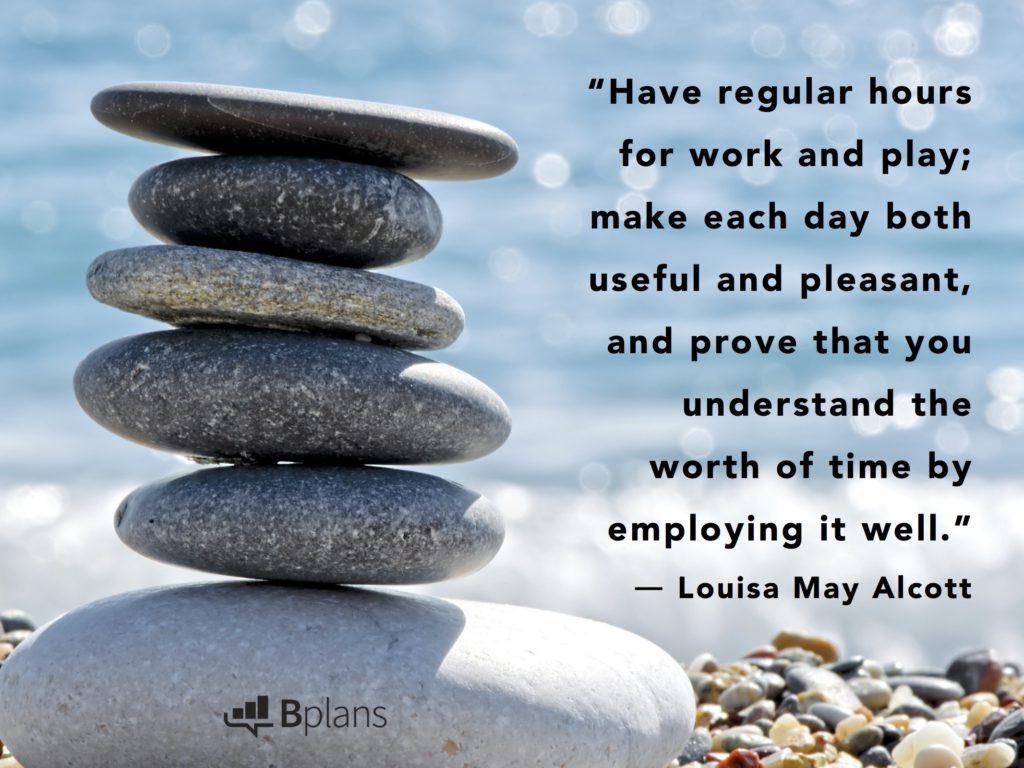 A great reminder about striving for a sense of balance in life…