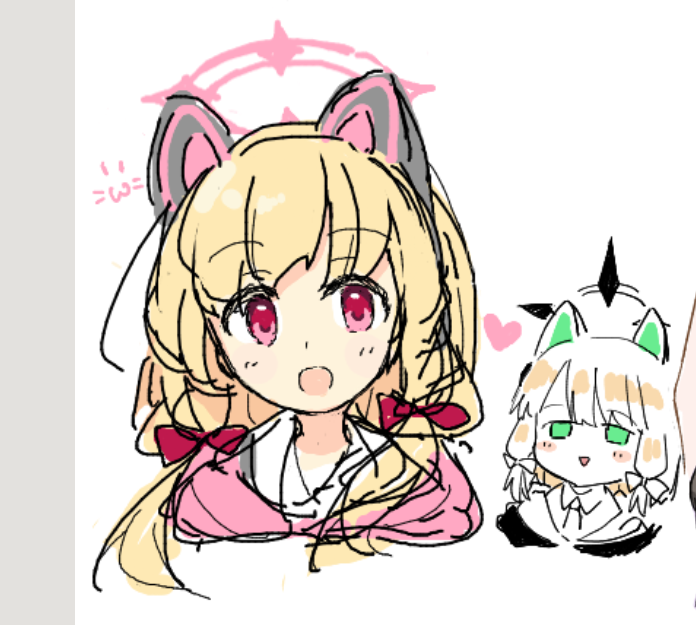 才羽ミドリ(ブルアカ) ,才羽モモイ(ブルアカ) 「今回もふていしさんのブルアカ絵チャに参加させていただきました 」|ちょこだいす🎲ブルマ6(4/16)&コミ1のイラスト