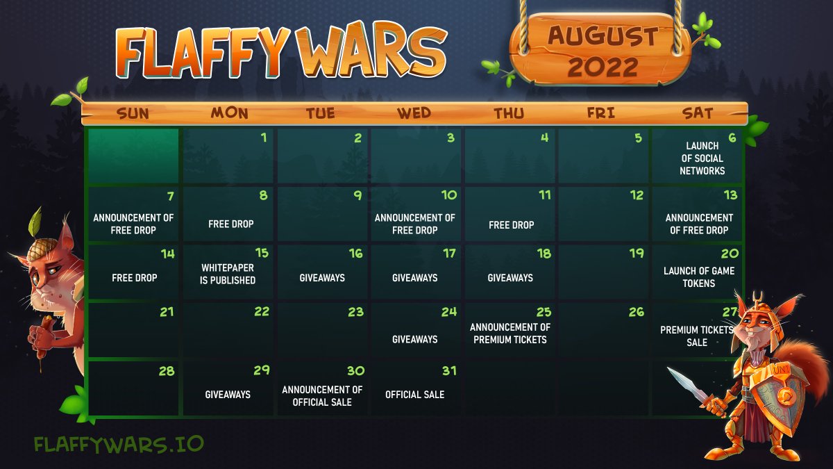 Hello, Twitter! FlaffyWars is coming
Follow us so you don't miss new updates

➡️ Discord – discord.gg/NzkUKh4vw8
➡️Official website – flaffywars.io
➡️Links – link.flaffywars.io

For our support, you can retweet this post.

#WAX #WAXP #NFTCommunity #NFTGiveaways