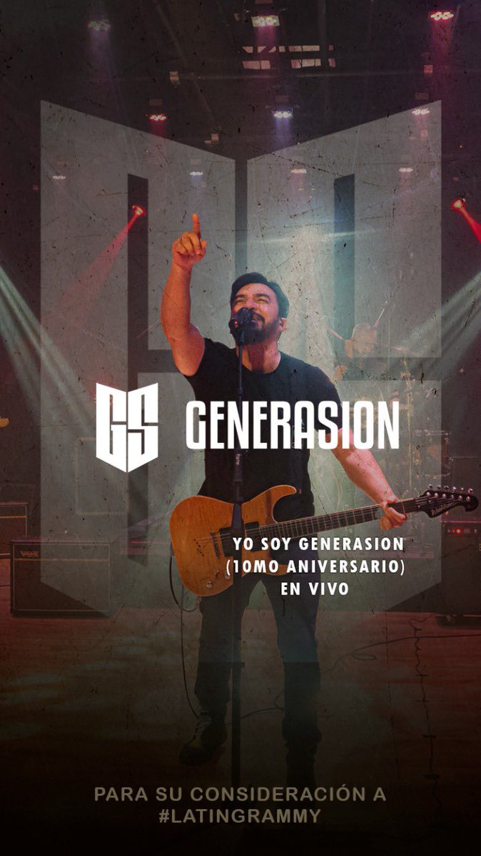 Nuestro nuevo album “yo soy generasion (10mo aniversario) - en vivo” ha sido considerado para los #LatinGRAMMY 🙌