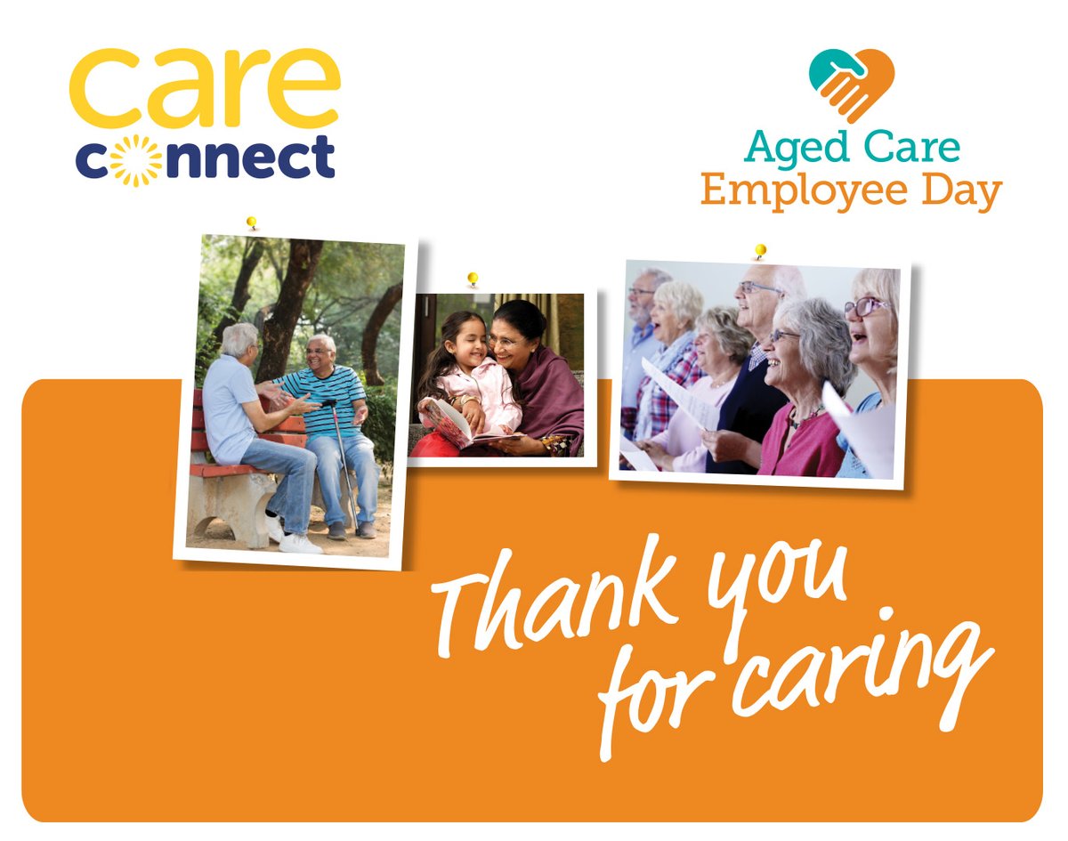 #ThanksforCaring to all our staff for looking after older Australians 
 
Care Connect is honoured to care for our older Australians and say “thanks for caring” to our workforce ahead of Aged Care Employee Day on Sunday 7 August 2022 (#ACED2022).