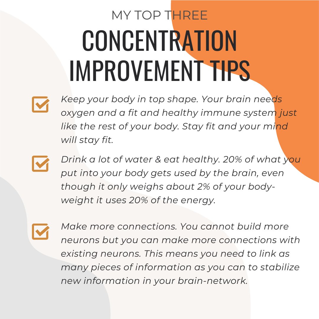 DawnMGrant's tweet photo. How does one improve memory and concentration?
#personaldevelopmentdaily
#personalgrowthtips
#growthmindsetcoach
#positivitybreedspositivity
#mindfulnesstraining
#selfconfidenceiskey
#mentaltraining
#mentalcoaching
#mentaltrainer
#mentaltoughness https://t.co/Ur1E2o0OQ9