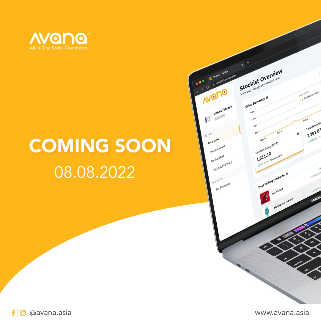 Psst... A brand new look, new feel, new way is coming 🤫

#AVANA #AVANAasia #SocialCommerce #Ecommerce #OnlineBusiness #SellOnline #NewFeature #ComingSoon
