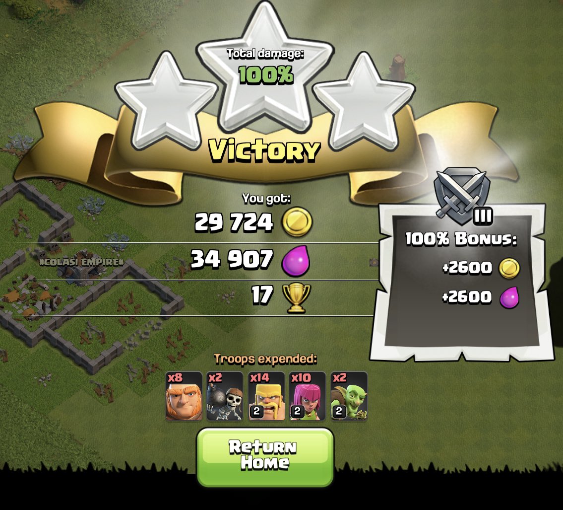 _livE_Evil's tweet photo. 😁 noice…
#COC #ClashOfClans #Clashiversary https://t.co/sj4aLh6VWJ
