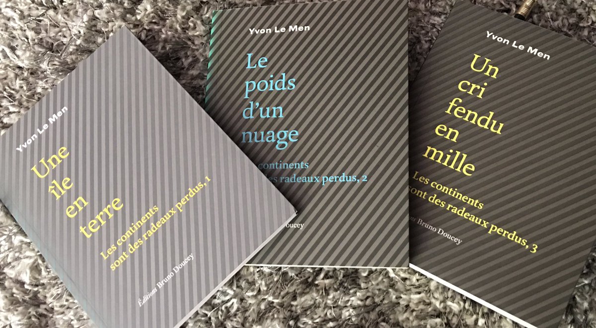 Ces jours-ci, j’ai découvert #YvonLeMen (Goncourt de la Poésie en 2019) grâce à #Romain notre libraire (librairie #LAutreMonde d’Avallon) qui m’a proposé sa Trilogie « Les continents sont des radeaux perdus » aux <a href="/EdBrunoDoucey/">Éditions Bruno Doucey</a>
Je rêvais de #mer #Bretagne