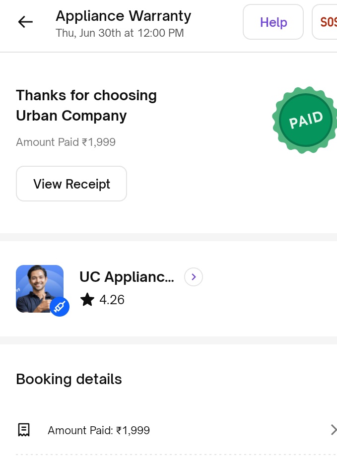 hvnk's tweet photo. Avoid buying @urbancompany_UC appliance protection plan.
@UC_Assist is a complete fraud.
Over a month after paying, the android app has no way to claim the warranty.
@urbanclap see attached screenshot for details before contacting us https://t.co/XhWAcdM2pO