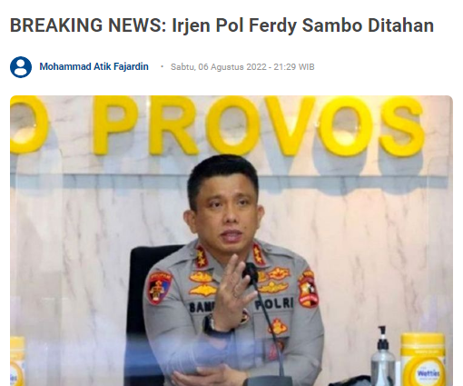 CakD3pp's tweet photo. Malam ini, Ferdy Sambo kabarnya akan ditetapkan sebagai tersangka dan ditahan di Mako Brimob Kelapa Dua Depok selama 20 hari ke depan. https://t.co/X7Rka7EpEY