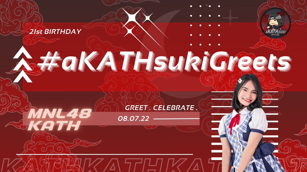 aKATHsukiOFC's tweet photo. Greetings aKATHsuki! We are here to announce a tag that we, aKATHsuki, will be using whenever there are greetings to do. Starting later, #.aKATHsukiGreets will be starting as we celebrate the 21st birthday of #MNL48Kath. MNLoves, feel free to join! 

#MNL48 ~ @mnl48official https://t.co/rVfOmFPAmU