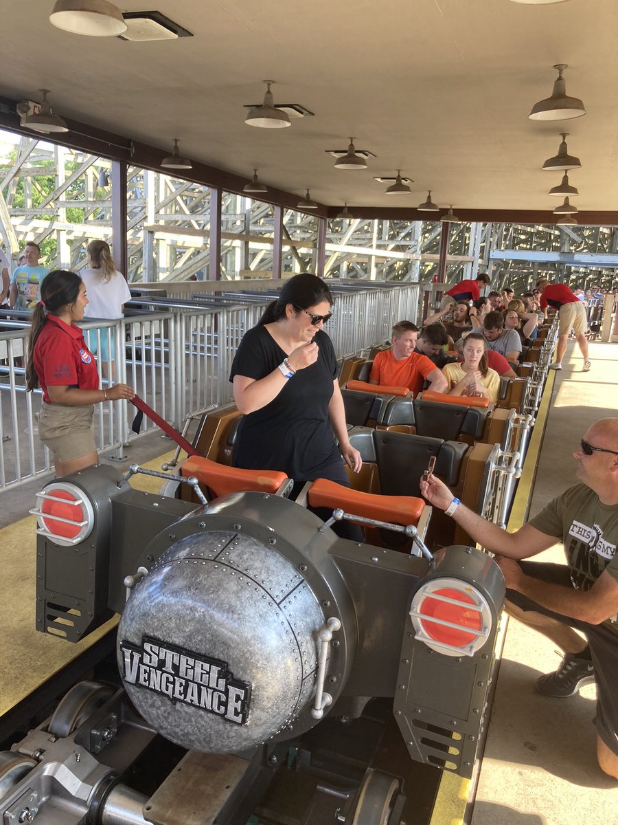 MikeLipy's tweet photo. Hey @TonyClarkCP we did a thing today! Special thank you to Steel vengeance ride ops for making this special day happen :) @cedarpoint https://t.co/gsw39VPrkD