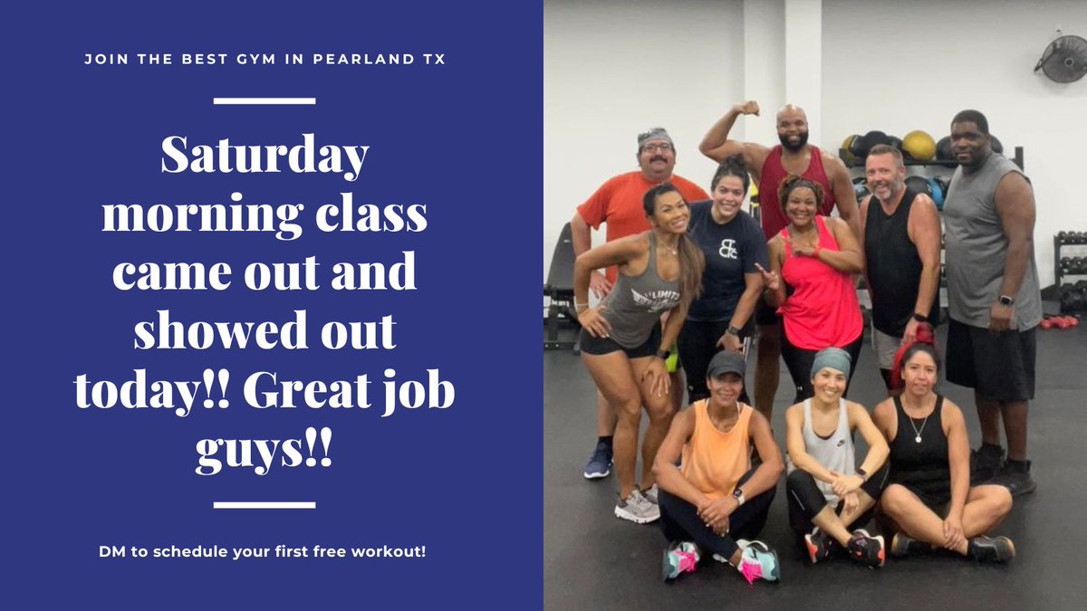 HiitHouston's tweet photo. Come check us out and bring a friend! DM for your first free workout! #gym #pearland #FitnessGoals #GetHealthy https://t.co/EF8jiJpGjf
