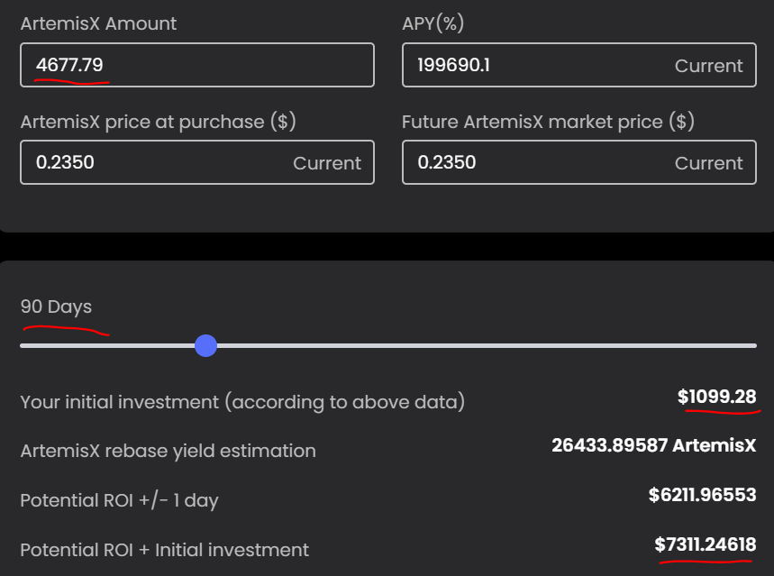 JimWear's tweet photo. I bought #ArtemisX tokens ($300 @ 12 cents per) 2 help enhance compounding on #StableFuel... it is now worth $1K+ a month later w/ projection of $7K+ in 90 days + paying me BUSD dividends the whole time to wallet.
👇👇👇 https://t.co/e3jn7e9zoj