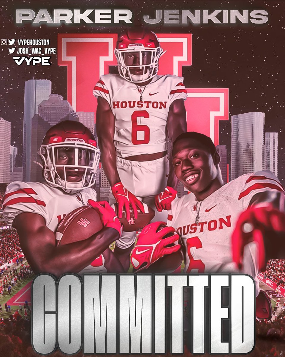 vypehouston's tweet photo. BREAKING: Class of 2023 @KFGOLDENEAGLES 4⭐️ RB Parker Jenkins commits to Houston.
VYPE's @Jackson_dip1 caught up with Parker about why he chose Houston and more!! #forthecity #stayinghome
READ:https://t.co/zsdQX8VZYs https://t.co/x7q5i5Is1w