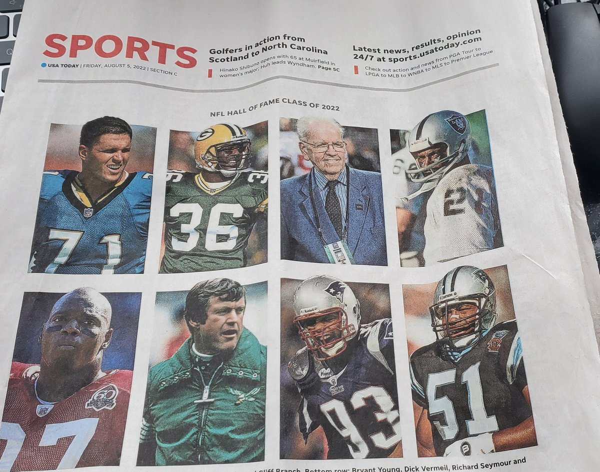 _Da_pistol's tweet image. So honored to make the @USATODAY paper. Just a kid from South Florida.
#PFHOF22 
#Duuuval