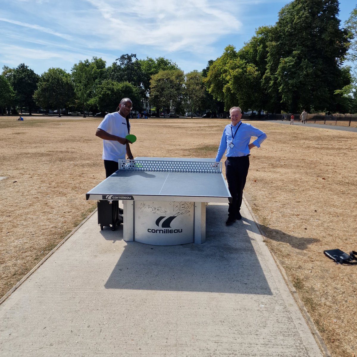 Neiljwilson's tweet photo. Another great afternoon with #activenewham in Central Park, East Ham.. a wide variety of sporting activities: table tennis, Judo, badminton, hurdles and basketball..please encourage all to engage in our summer activities! https://t.co/KFEFROyocC