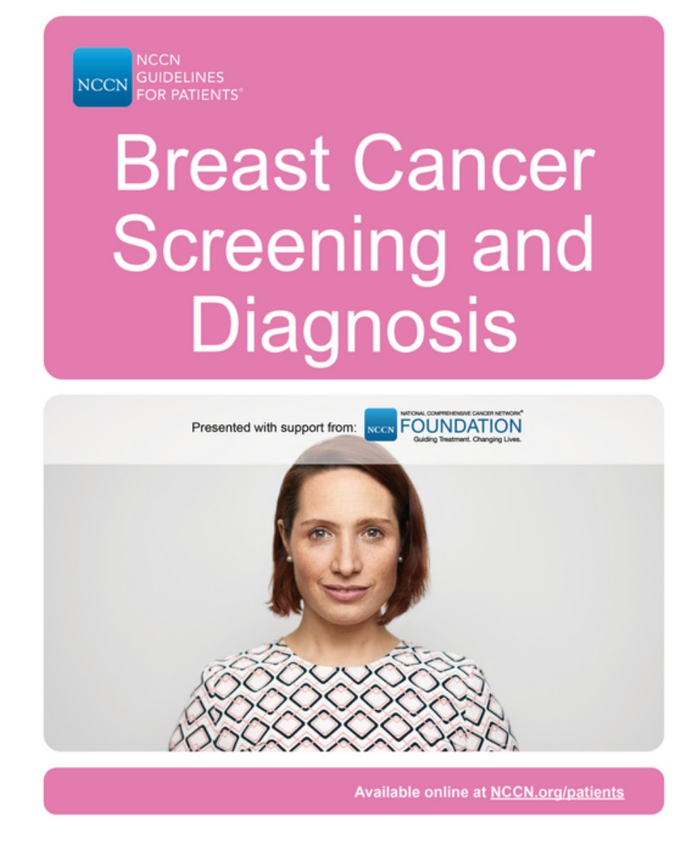 Breast cancer screening is a must - NCCN publishes new patient guidelines for breast cancer screening and diagnosis emphasizing annual mammograms for all average-risk women over 40. eurekalert.org/multimedia/943…