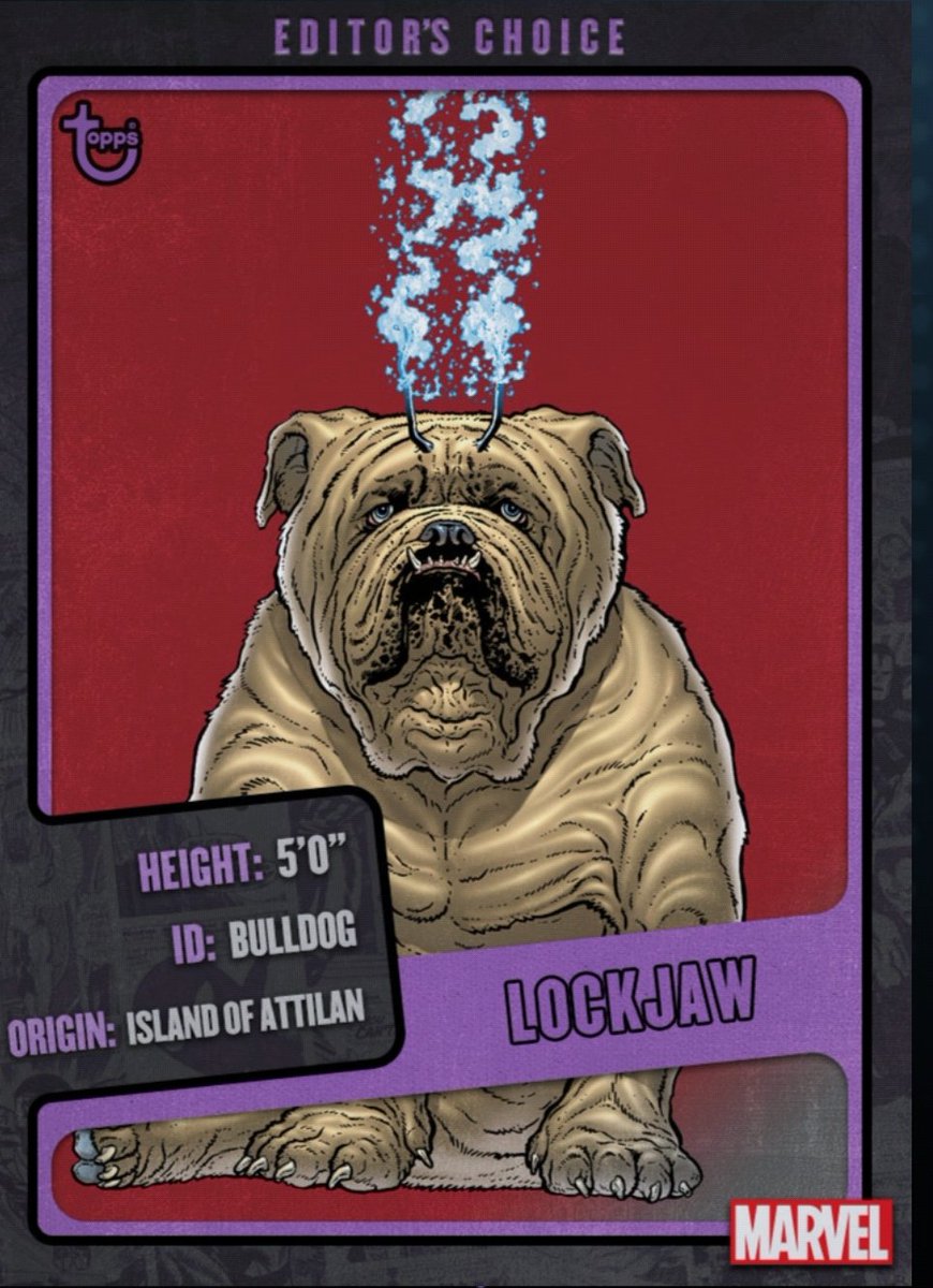 A lot of folks know my dadbrarian is a big comics fan, so I sometimes get asked who my favorite superhero is.

Still waiting for that Lockjaw solo movie, <a href="/Disney/">Disney</a>, <a href="/MarvelStudios/">Marvel Studios</a>. Also, I'm available to consult or even star if you like. Let's do lunch.