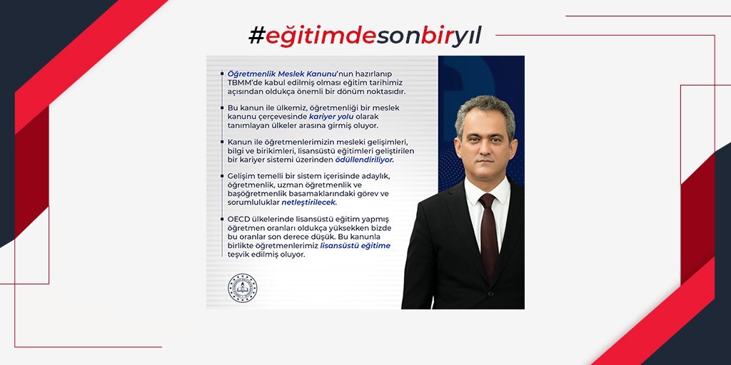 Öğretmenlik meslek kanunu kapsamında uzman öğretmenlik ve başöğretmenlik süreçleri devam ediyor. #eğitimdesonbiryıl 
<a href="/tokatmem/">Tokat İl Milli Eğitim Müdürlüğü</a> <a href="/tcmeb/">Millî Eğitim Bakanlığı</a> <a href="/ahmetozdemirmem/">Ahmet Özdemir</a>