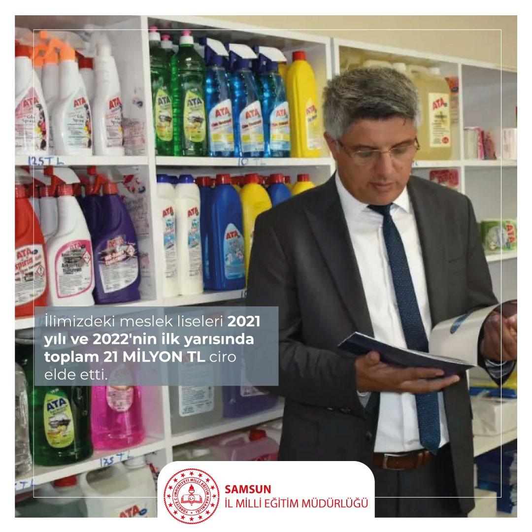 Öğrencilerimizin uygulama becerisini artırırken üretim yapan meslek liselerimiz, Bakanımız Sayın Mahmut Özer’in desteğiyle kapasitelerini büyük ölçüde artırdı. İlimizdeki meslek liseleri 2021 ve 2022’nin ilk yarısında  21 MİLYON TL ciro elde etti. #eğitimdesonbiryıl
<a href="/muratagar60/">Murat AĞAR</a>