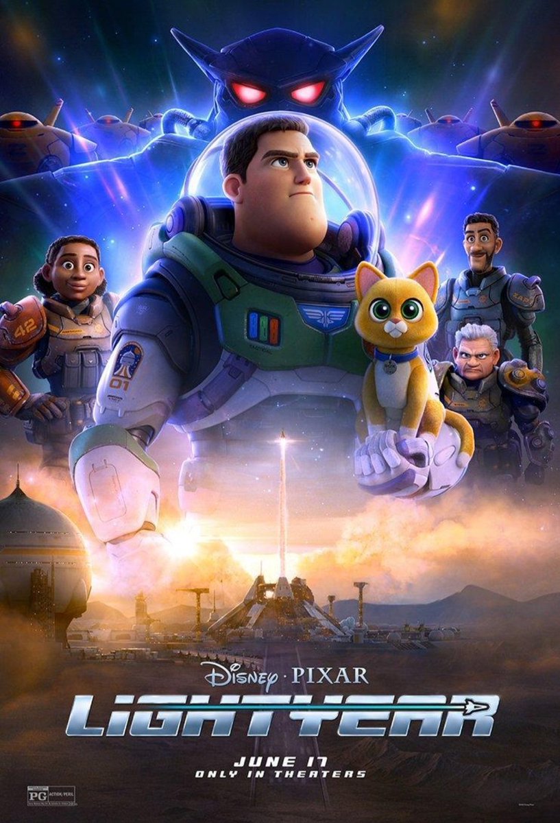#Lightyear . Una maravilla de peli,muy entretenida ,con humor y personajes molones. Accion y aventura.Pixar vuelve hacer lo que en la genial "Up". En solo 2 min y unas imagenes pasas de alegria a tristeza de una forma cuidada. Hasta el infinito y mas alla.👍