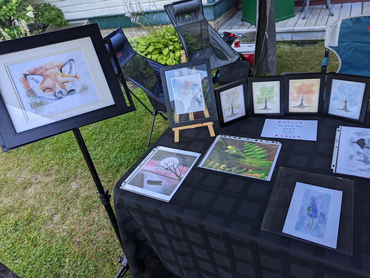 2ndSmithsFalls's tweet photo. One of our youth (@Mars_Lobby ) is participating in the Summer Artisan Market at the @museum_SF today selling her art prints to help fund her way to @WSJ2023! #scoutsdostuff #jamboree @scoutscanada @VoyageurScouts #watercolor #pastels https://t.co/vVjCMsUzD9