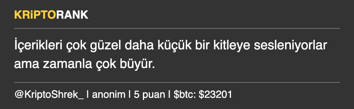 kriptorank's tweet photo. Kripto Shrek @KriptoShrek_ ile ilgili yeni yorumlara gözat #KriptoShrek_ #kriptorank https://t.co/ORJz1R2l40