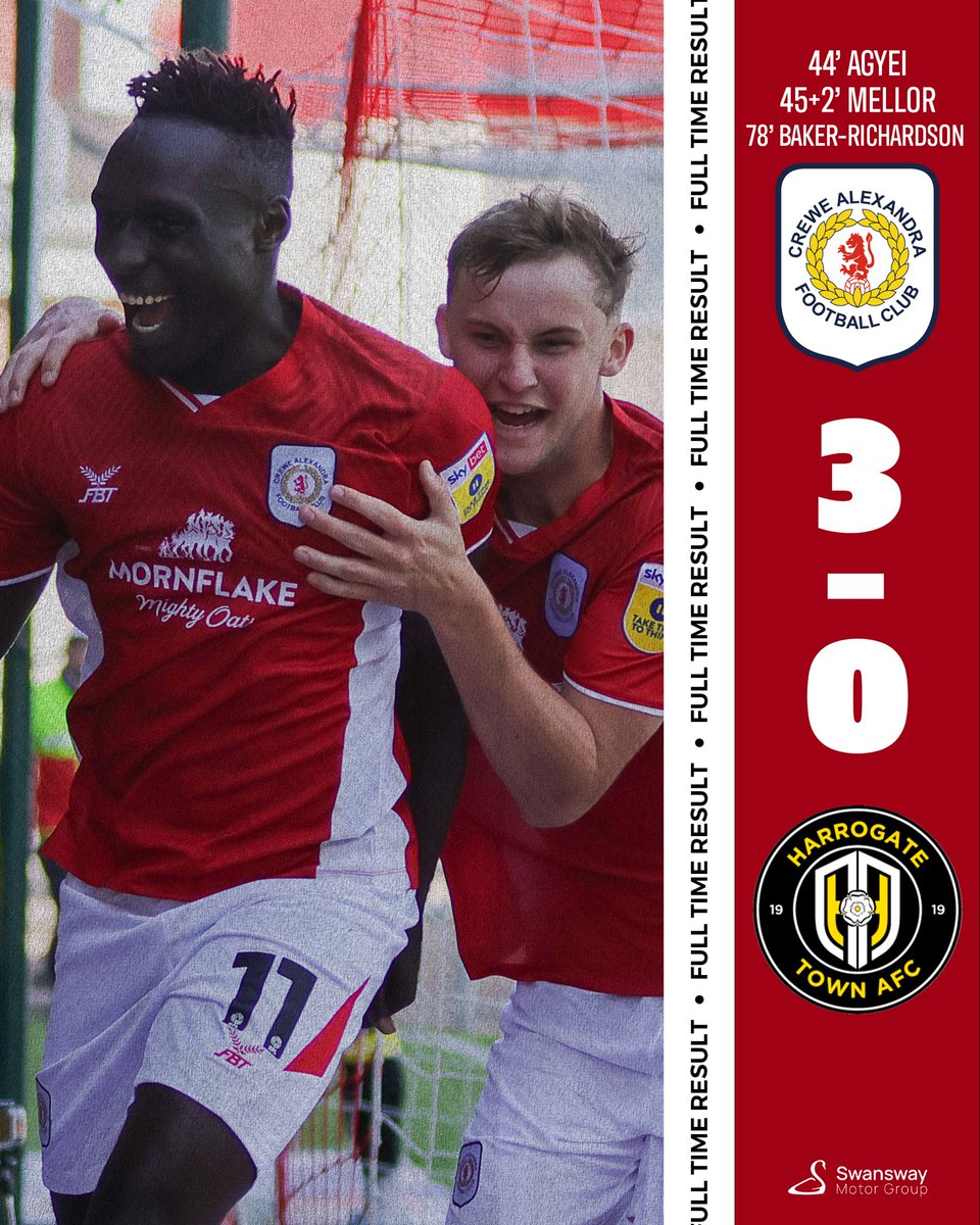 crewealexfc's tweet image. 90’ Full Time: 

Back to back wins at the start of the season for the first time since 94/95! 

Stat provided by @GMcGarrySport 

[3-0] #CreweAlex