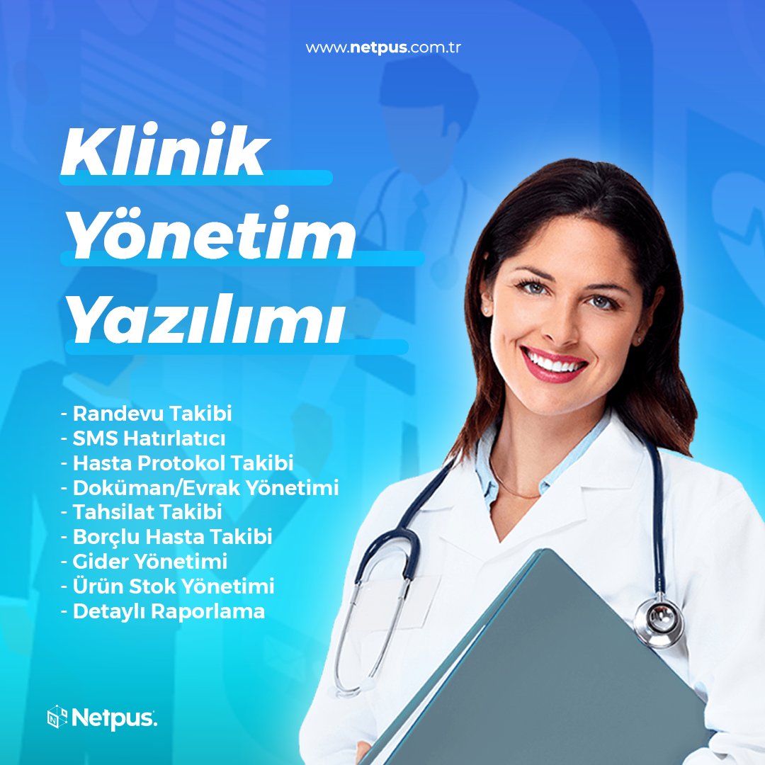 Sizin için özelleştirilmiş, içeriğinde onlarca farklı modül barındıran yeni nesil yazılımlar ile çalışma süreciniz artık daha pratik!

🌐 netpus.com.tr
📧 info@netpus.com.tr
📞 0 (232) 332 1102

#netpus #klinik #crm #yazılım