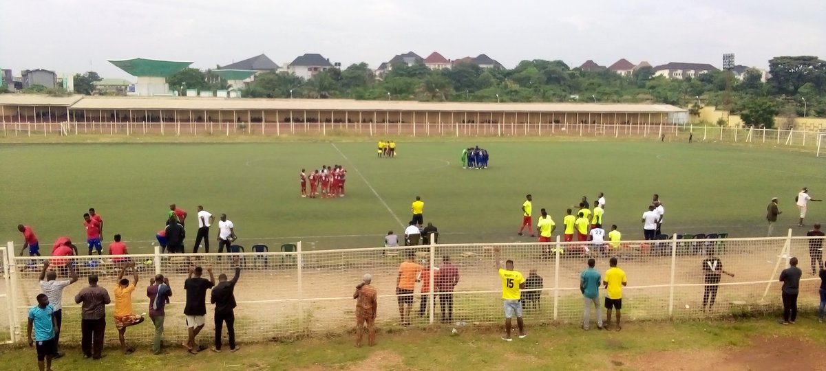 FCAkureCity's tweet photo. HT: A promising first half display from the boys but trail in Enugu by a lone goal

We shall be back! 

Lobi Stars 1-0 Akure City

#AiteoCup https://t.co/fwA2CVENwN