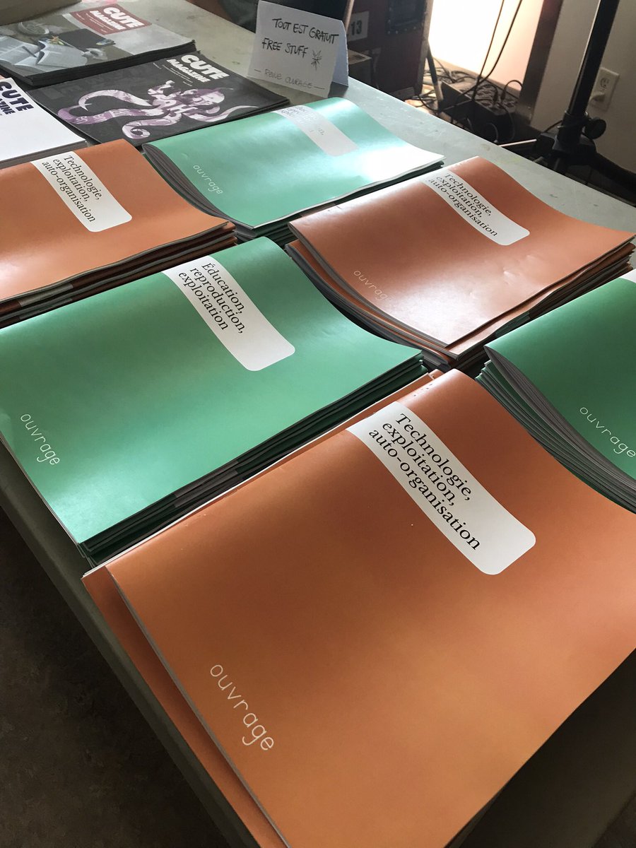 revueouvrage's tweet photo. Passez nous voir au Salon du livre anarchiste de Montréal @AnarchyBookfair. Deux nouvelles brochures et bien plus.

💥 Éducation, reproduction, exploitation 
➡️ https://t.co/fcph8oJNdD

⚡️Technologie, exploitation, auto-organisation 
➡️ https://t.co/1uaah8NqF2 https://t.co/4NQhcUOl33