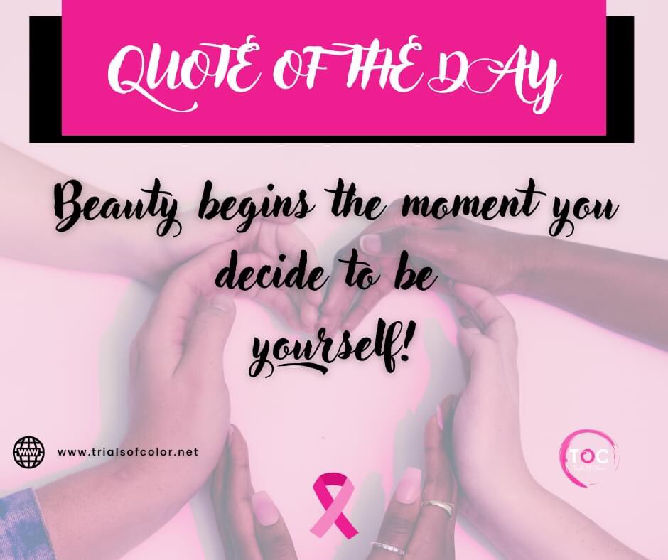 SP4acure's tweet photo. Beauty begins the moment you decide to be yourself!! #beautiful #trialsofcolor #nonprofit #charity #advocate #RVA https://t.co/QMU8CSG0Yn
