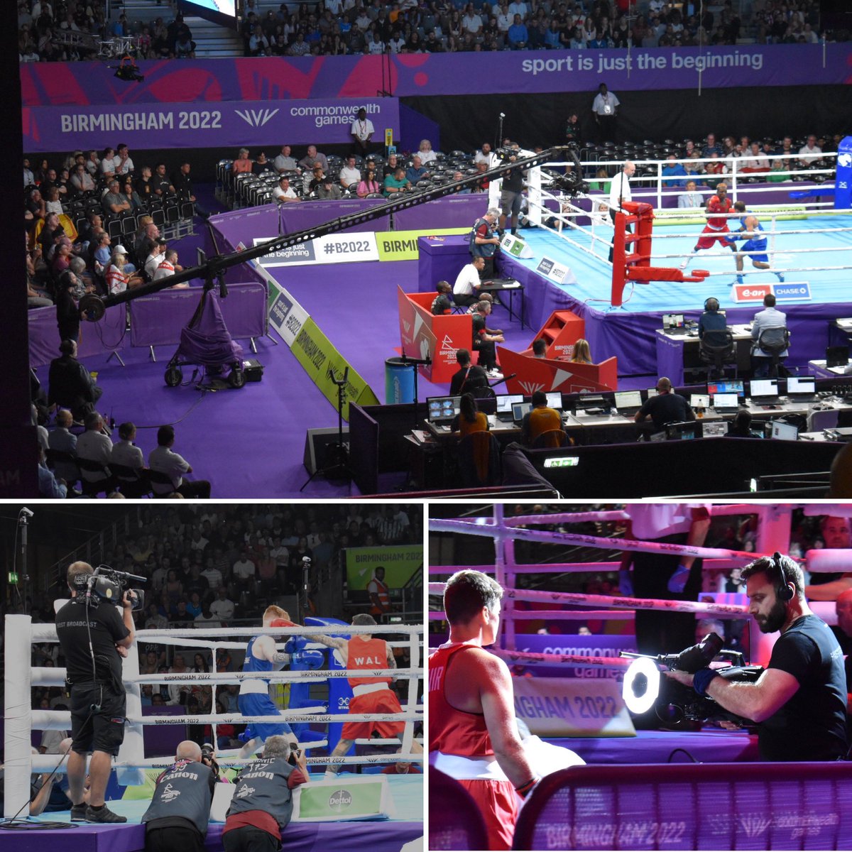stevechalles's tweet photo. 2. #CommonwealthGames - Day 9: @Timeline_TV OB team in action at the Boxing at the NEC for Host @sunsetandvine. 

#B2022 #Birmingham2022 #outsidebroadcast #TimelineTV #SunsetandVine https://t.co/NpfYvQ3Xjx