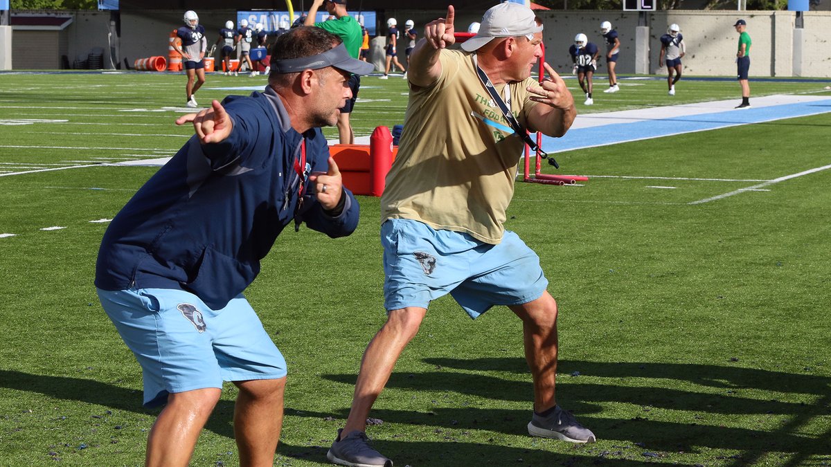 O-Line coaches in sync! #FireThoseCannons