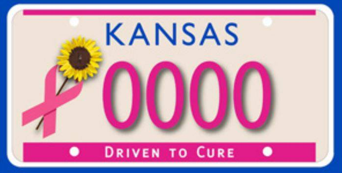 Show your support for <a href="/KUcancercenter/">KU Cancer Center</a> by purchasing a "Driven to the Cure" license plate! Kansas county treasurers are authorized to accept the $50 contribution when you pay your state tag fees/vehicle taxes. Locate your treasurer’s office by visiting bit.ly/2Js7PMq.