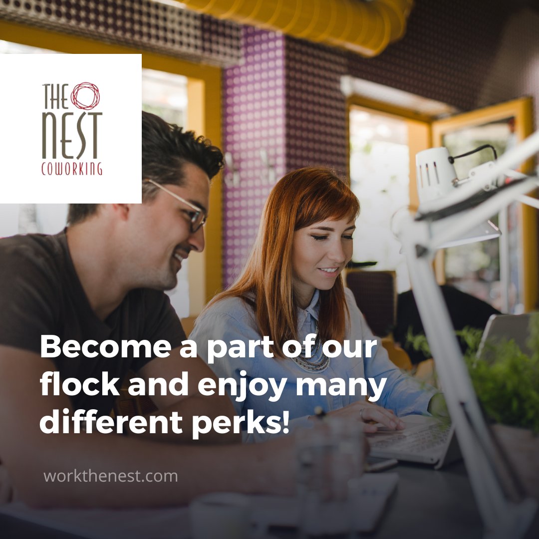 workthenest's tweet photo. As a member of our community, you're entitled to many different perks including access to The HUB at Orange Park Mall, conference rooms, fast and secure WiFi, and even gourmet coffee!

We offer a choice of full-time or part-time membership, open workspaces, dedicated workspac ... https://t.co/xGOB3jgU96