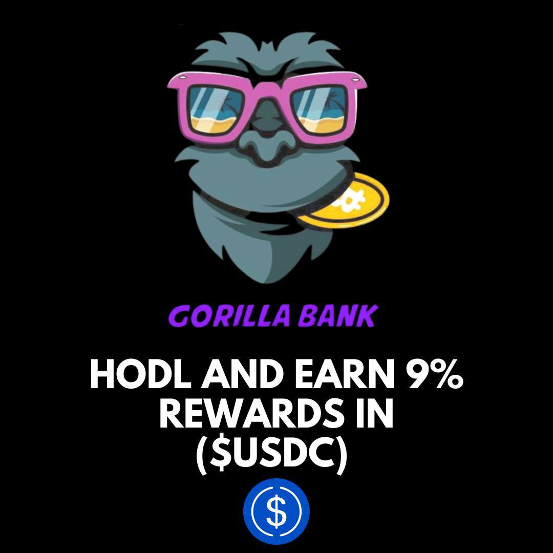 CryptoLordH's tweet photo. #GORILLABANK in BSC
Website launching this weekend π super early call, easy 100x
9% USDC reflections π₯
JOIN TG!
https://t.co/m8lDPYMJF3
#whalev2 in ERC20
Join TG: https://t.co/dOrDdd0zeO
15% USDC Reflections π₯
Crazy reflections call, buy and HOLD to earn more https://t.co/EPS9HLFA3R