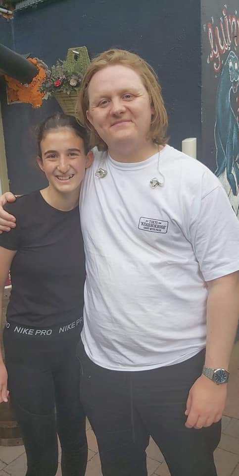 DaraghGarry's tweet photo. A very happy girl in our house today... helping out at a recording with @NiallOfficial and @LewisCapaldi https://t.co/jGVvH8cDzQ
