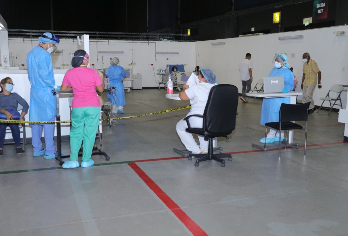 Actualmente estamos brindando atención ambulatoria en el Figali de Amador, donde también existe una sala para hospitalización de pacientes leves, moderados y contamos con hospital Panamá Solidario en Albrook.  #TrabajandoPorPanamá