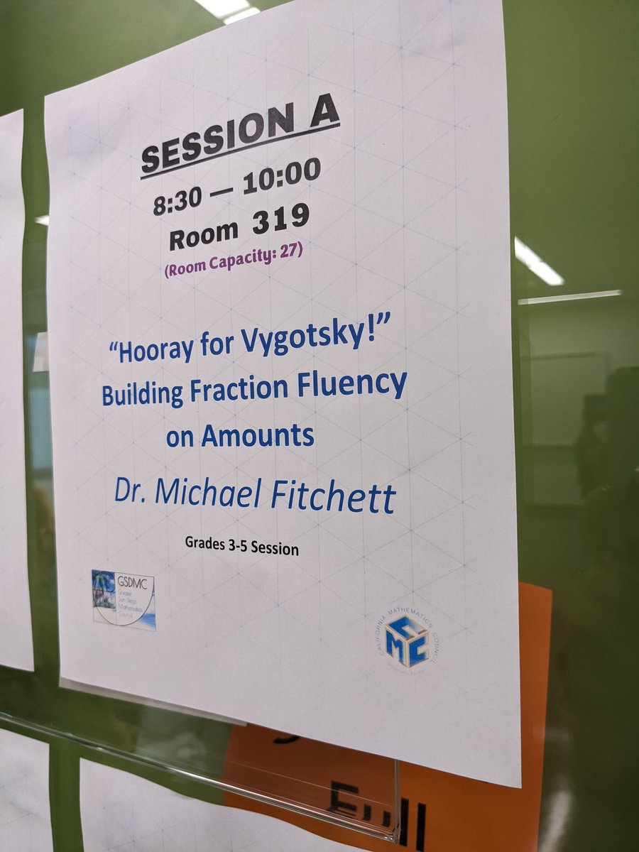 First sessions underway! <a href="/mark4math/">Mark Alcorn</a> with routines that honor learners and Dr. Michael Fitchett helping us build #fluency with #fractions #GSDMC22