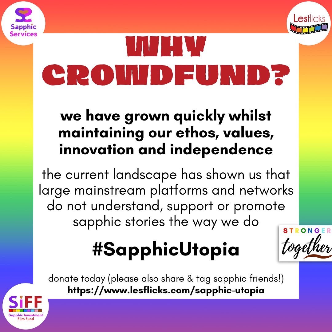 SapphicIFF's tweet photo. Imagine a #SapphicUtopia with #FirstKill #KillingEve #WynonnaEarp #Batwoman + 100s more - we want that too. Prove the audience exists and subscribe or donate! https://t.co/VuzD67Zglh #SapphicUtopia https://t.co/442hCN5UCd