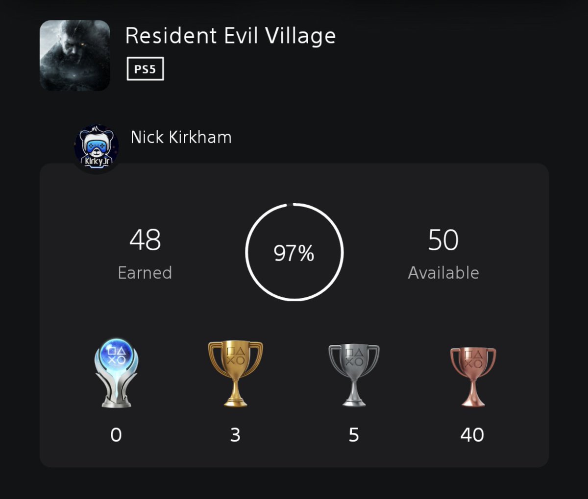 Kirky_Jr's tweet photo. Can anyone give me any help on this? It's really frustrating me now! #ResidentEvil #ResidentEvilVillage #PlayStationTrophy #PlayStation5 https://t.co/N2B35NxHCL
