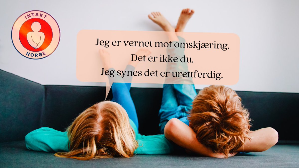 Tenk at barn er så ulike rettighetshavere til egen kropp. Det må vi rette opp. Alle må få rett til å bli voksne med kjønnet sitt ubeskåret og intakt.