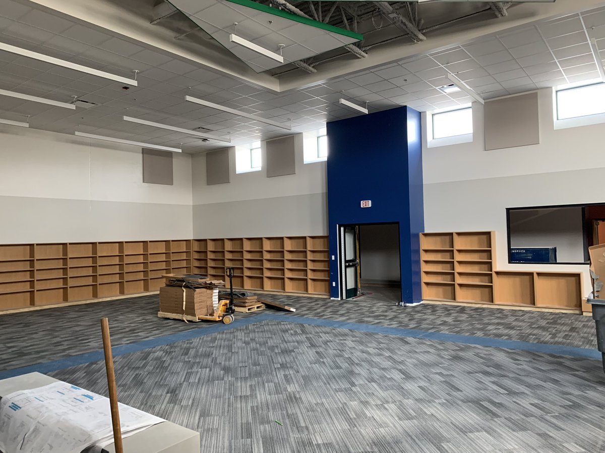 whsd_supt's tweet photo. Awesome spaces for engagement are just about ready! Check out our media center (library). #VanguardPride https://t.co/WA5HZGBnX2