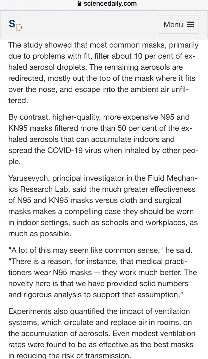 PureShakti's tweet photo. @EmilyAshPhoenix @ty_fried @maggie_xer @nilikm I’ll leave link to U of Waterloo study here to debunk the above disinfo teeets. FTR, I also had windows open, HEPA filters, and a CO2 monitor & we likewise masked, after showing technician how to snugly fit KN95 mask over bridge of nose. #layereddefence https://t.co/BOxs8X0l7Q https://t.co/z1nkQISrY1