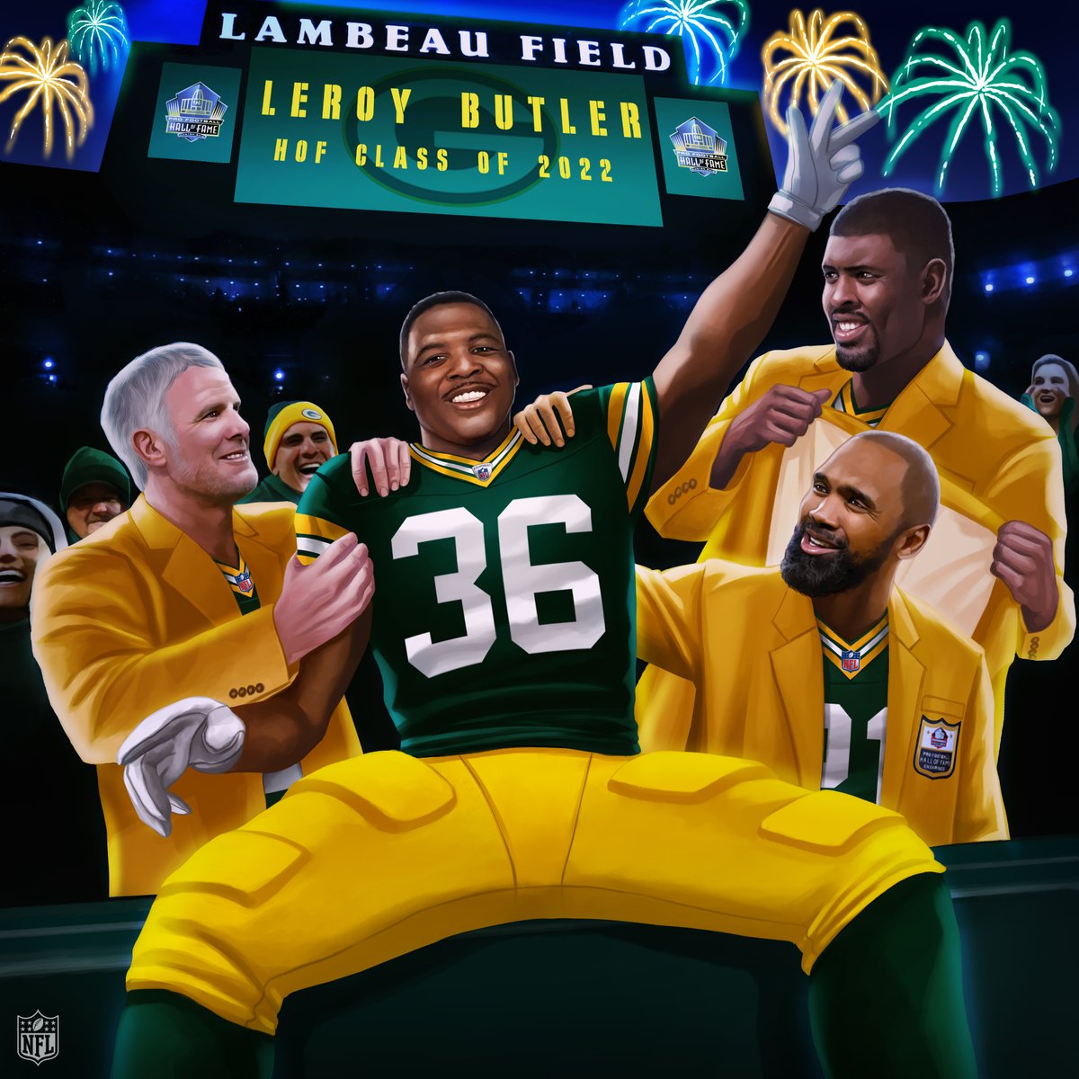 NFL's tweet image. Lambeau leapin' into Canton.

@leap36 | @packers

📺: #PFHOF22 Enshrinement on @nflnetwork