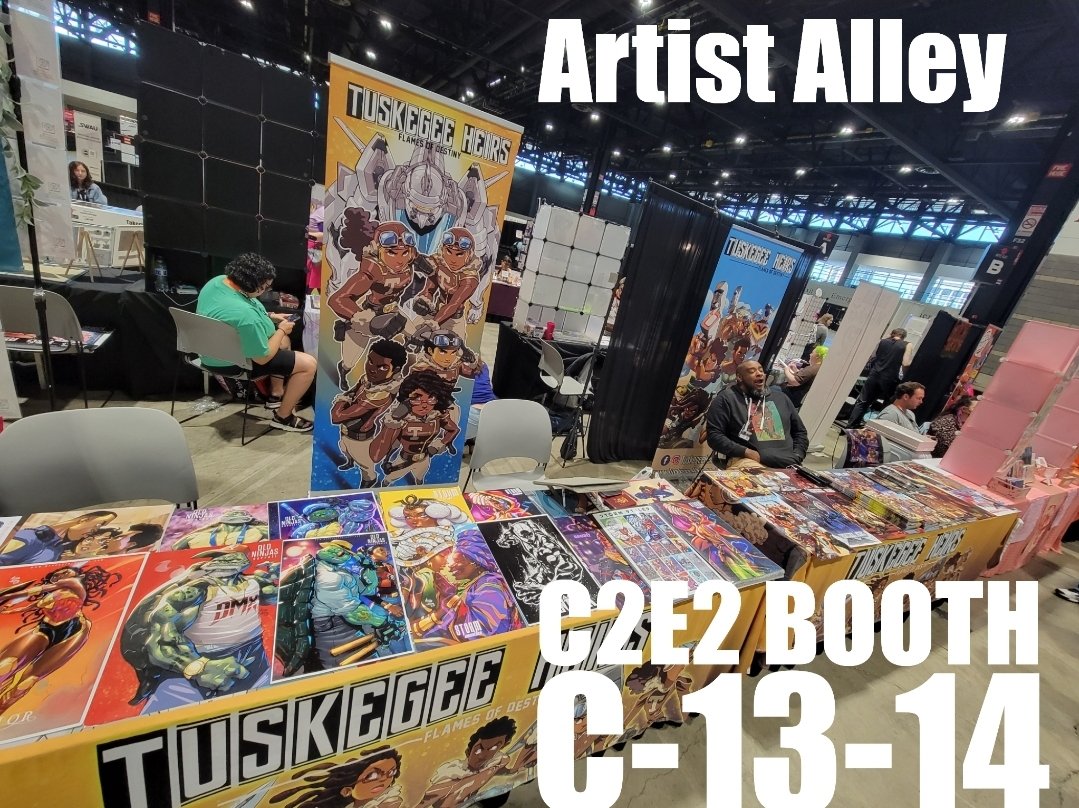 marcusthevisual's tweet photo. For all those residents in the Chicago area, come swing by our booths here at C2E2 this weekend.  Exclusive sketches for this weekend shall be made so definitely phase through some walls to get in the building...or pay. Peace ya'll 
#MarcusTheVisual #C2E2 https://t.co/b9Fs6dOeNq