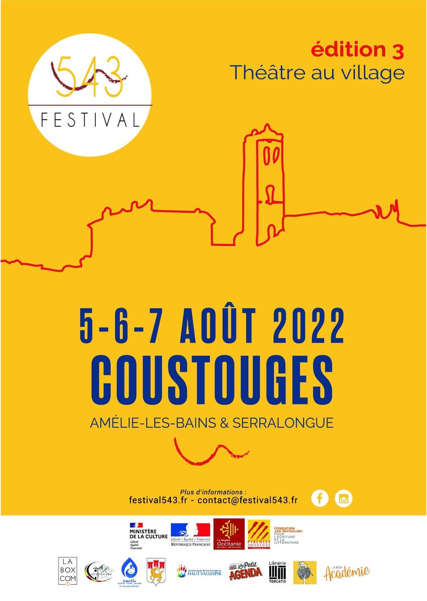 SionJerome's tweet photo. 🎭 Parmi les #1001festivals d’@Occitanie je souhaitais clôturer mon périple par #Coustouges dans les #PO &amp; le festival de théâtre #543 en ♥️ de village, modeste ambitieux &amp; généreux.
Belle rencontre avec Frederic Pierrot comédien de la série En Thérapie https://t.co/pvweFywwS4