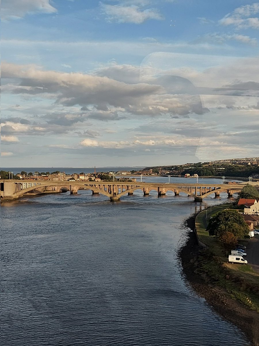 View from my seat as we travel through beautiful Berwick upon Tweed