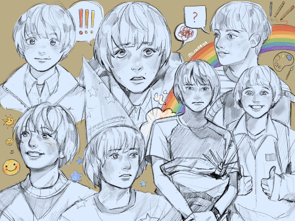 melonpaya's tweet image. He’s so fun to draw #willbyers #StrangerThings