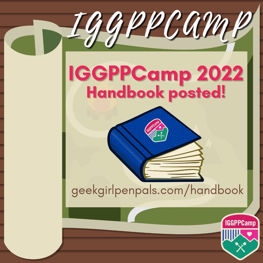 IGGPPCamp's tweet photo. HELLO IGGPPCAMPERS. The 2022 IGGPPCamp Handbook is now online! Includes: 
SUPPLIES LISTS
Schedule!
Activities!
Meet your 2022 IGGPPCamp Team!
Note: supplies and schedule to be updated as we get closer to the start of Camp on August 18. 

https://t.co/fj4OoqfiAN https://t.co/H980UNrQ8K