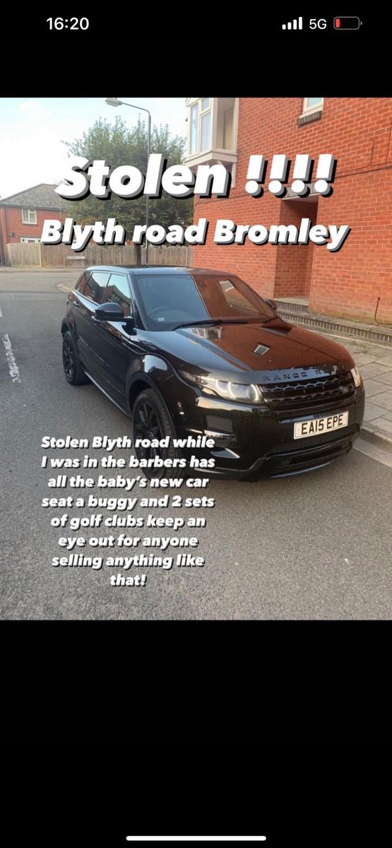 This is the car in question……. Come on twitter I would love if at least 50% of my followers retweet